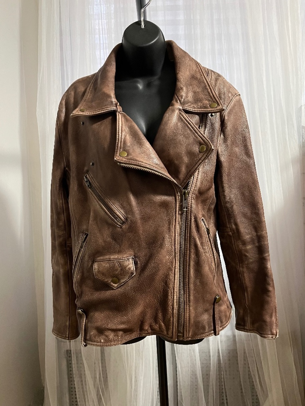 We The Free Jealousy Leather Moto Jacket.  Sz. S